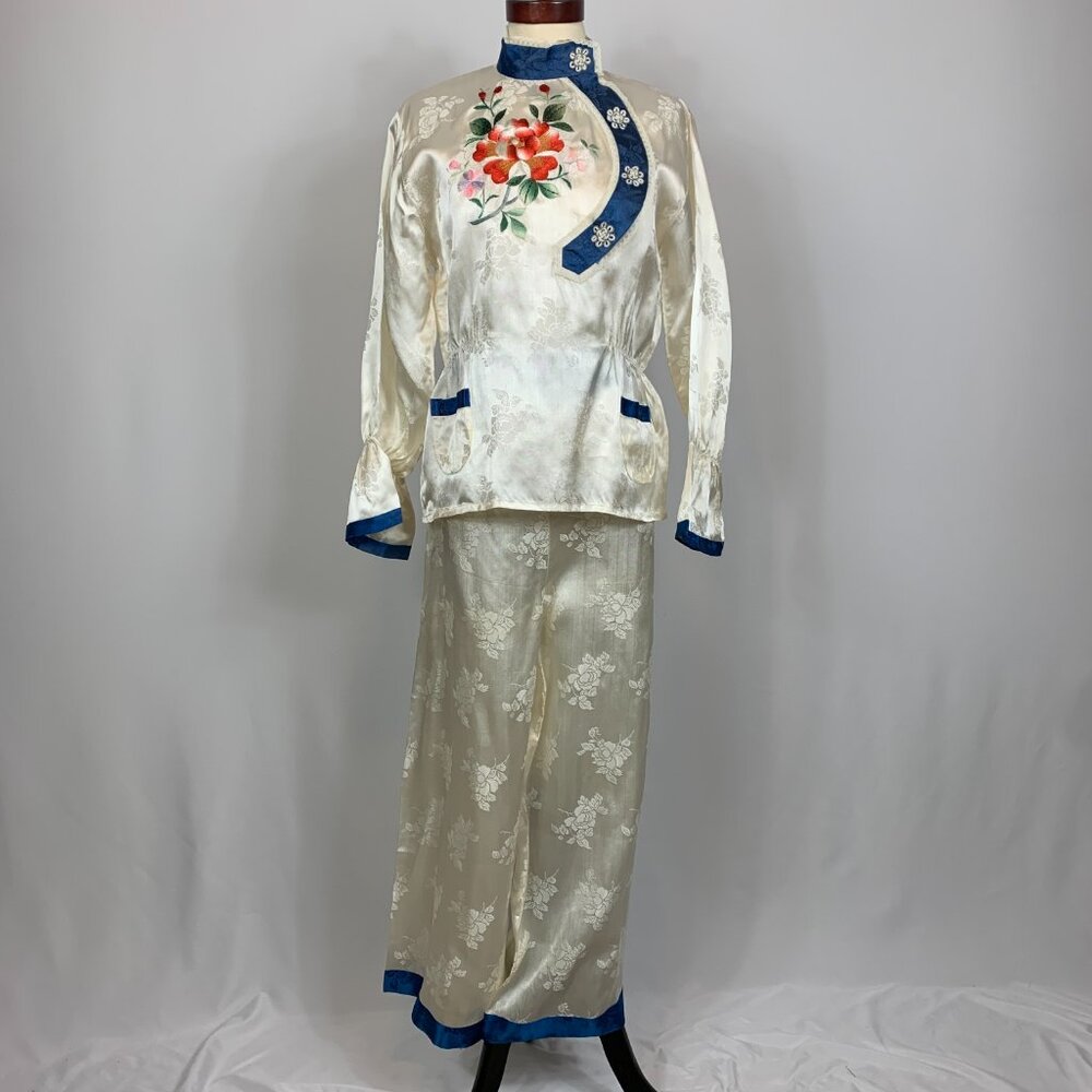 Vintage 40s Souvenir Pajama Robe Loungewear Set with Box - Picture 7 of 15